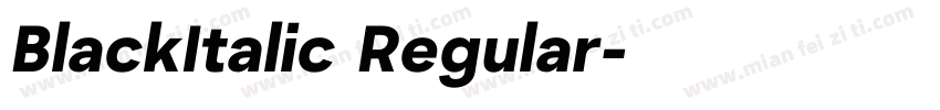 BlackItalic Regular字体转换